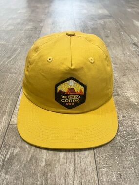 KEEN Corps 5-Panel Unstructured Strap-Back Trail Hat Cap Mens OSFM Yellow Black
